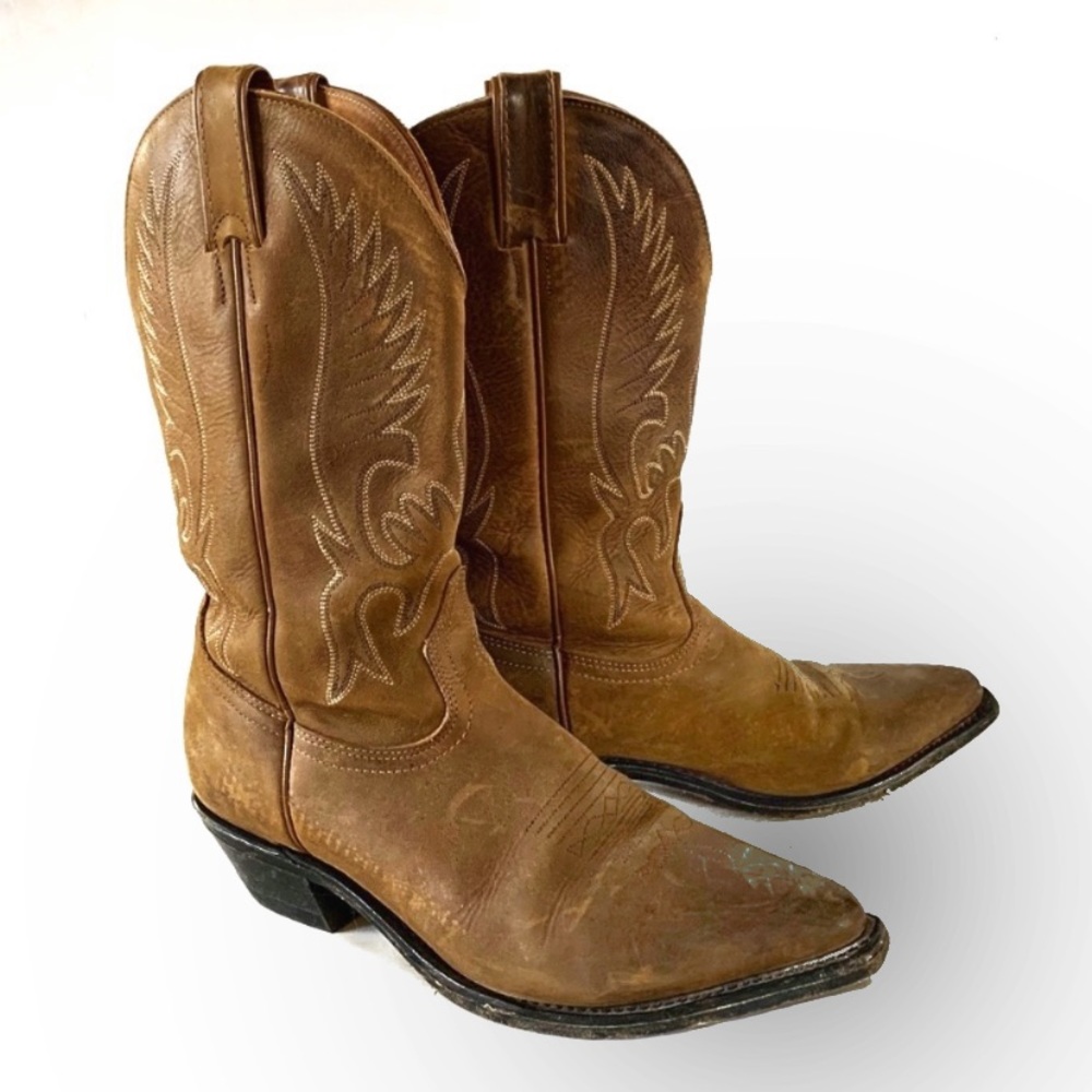 Brown Leather Heeled Boots